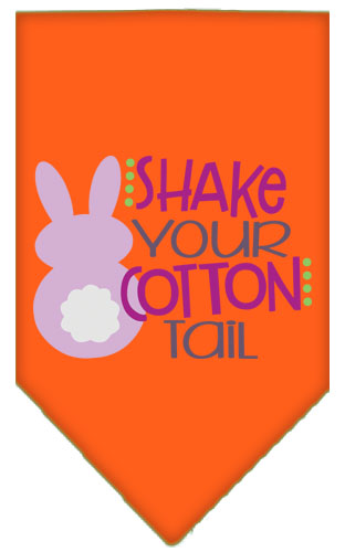 Shake Your Cotton Tail Screen Print Pet Bandana Orange Large